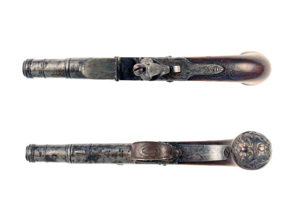 A Silver Inlaid Pocket Pistol - Image 2