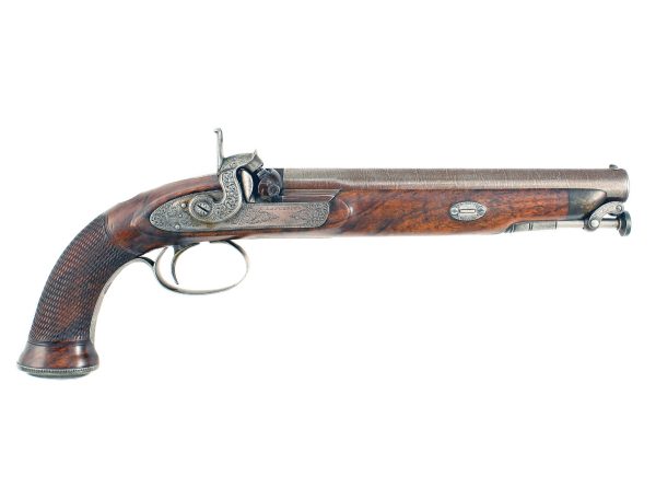 A Percussion Pistol by Charles Lancaster