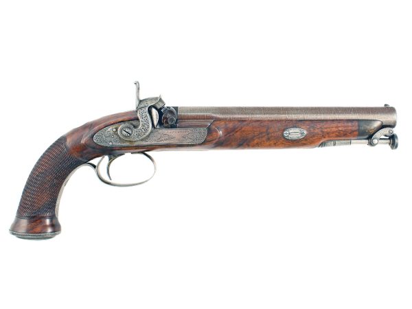 A Percussion Pistol by Charles Lancaster