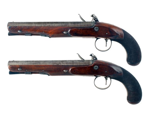 A Superb Cased Set of Officers Pistols by C. B. Fisher, London. - Image 9