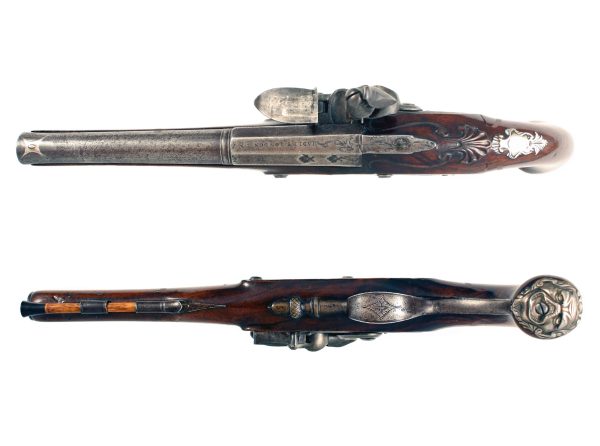 A Good Silver Mounted Holster Pistol by Hadley - Image 3