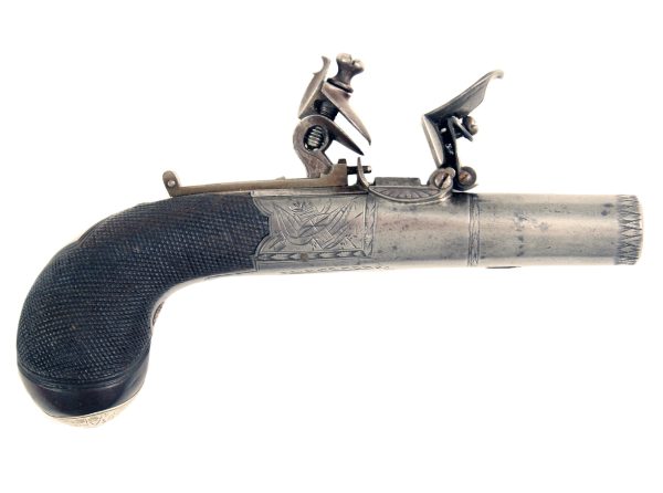 A Silver Mounted Flintlock Pocket Pistol