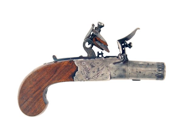 A Flintlock Pocket Pistol with Rifled Barrel