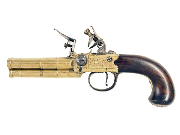 A Scarce Three Barrel Pistol by Perry