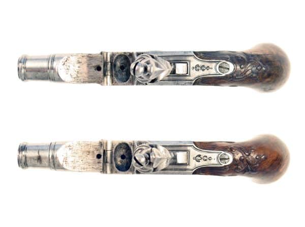 A Good Pair of French Flintlock Pocket Pistols - Image 4