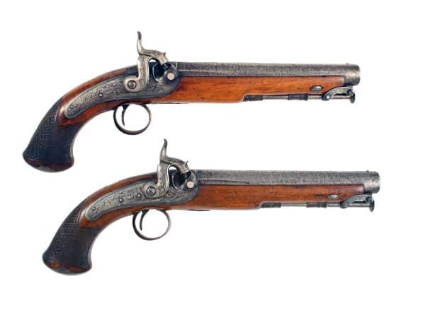 A Pair of Percussion Pistols by Rigby
