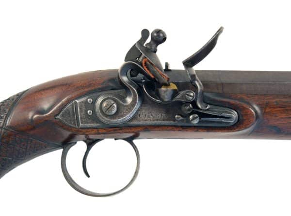 A Flintlock Officers Pistol by Clark of London - Image 2
