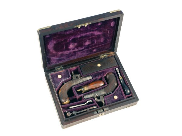 A Stunning Cased Pair of Percussion Pistols