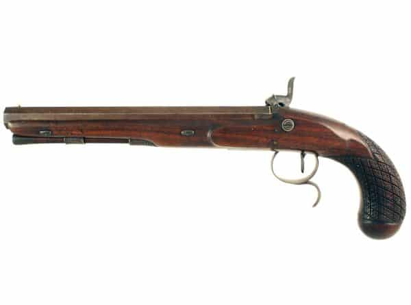 A Percussion Duelling Pistol by Barton. - Image 2