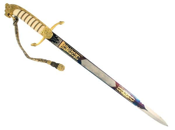 A Scarce Blue & Gilt Dirk - Image 2