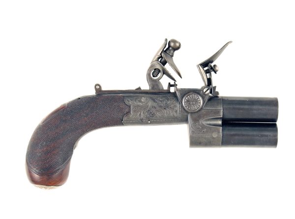 A Round Framed Tap-Action Pistol by E. Gill