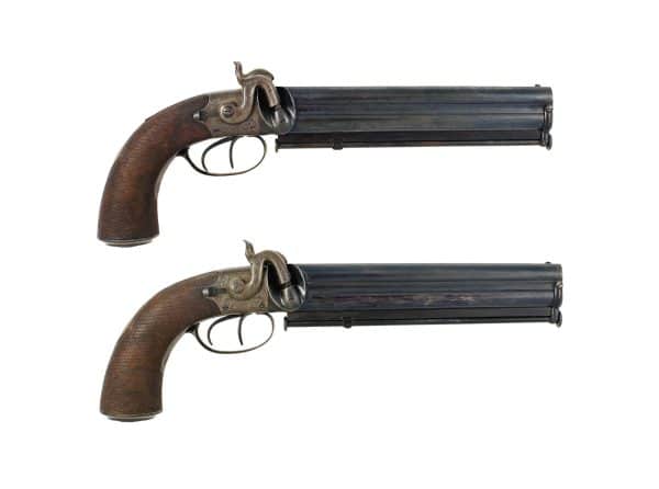 A Cased Pair of Over and Under Pistols - Image 3