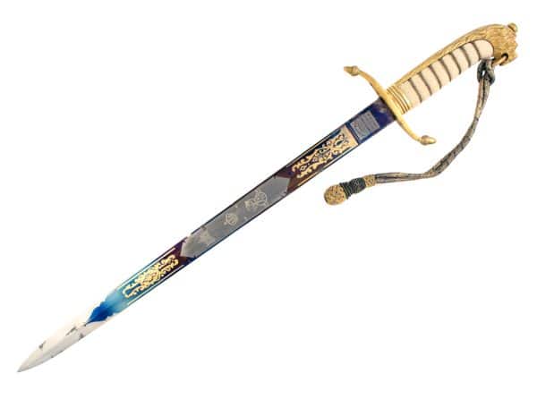 A Scarce Blue & Gilt Dirk - Image 3