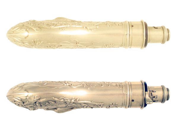 A Scarce White Metal Flask - Image 3