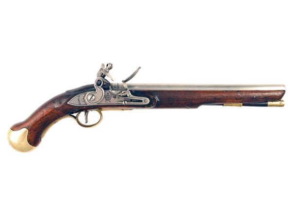 A Superb Flintlock Long Sea Service Pistol.