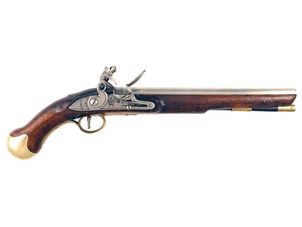 A Superb Flintlock Long Sea Service Pistol.