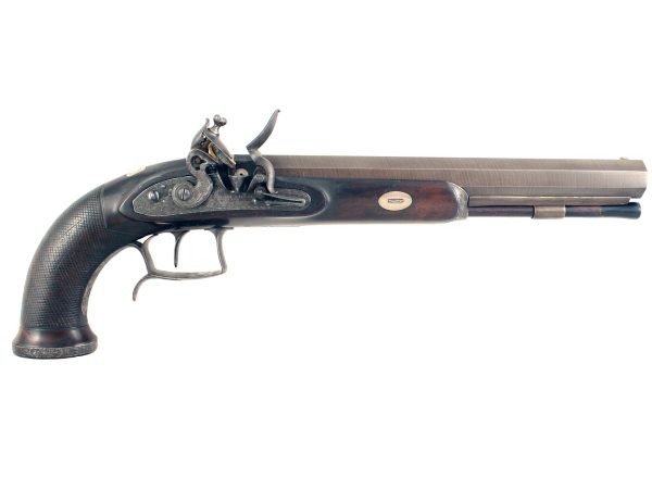 A Flintlock Duelling Pistol by H. Tatham, London.