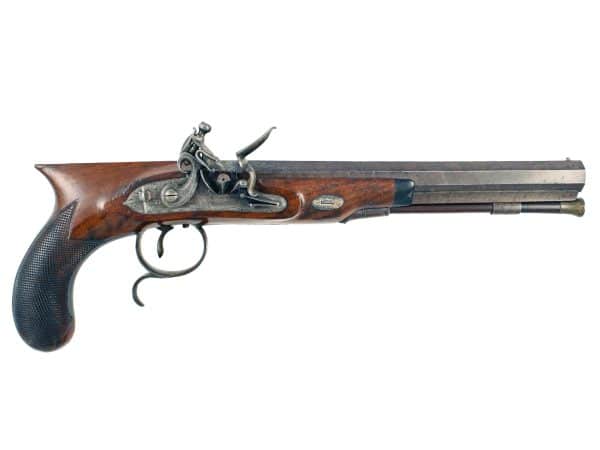A Flintlock Duelling Pistol by Probin