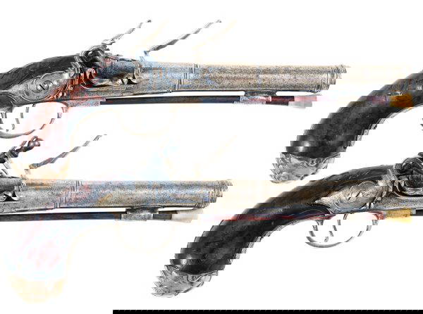 An Untouched Pair of Queen Anne Pistols