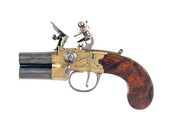 A Brass-Framed Tap Action Pistol by H. Nock - Image 2