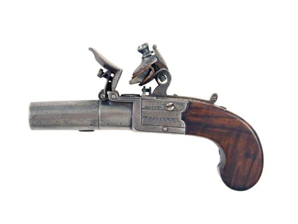 A Flintlock Pocket Pistol by Brander & Potts