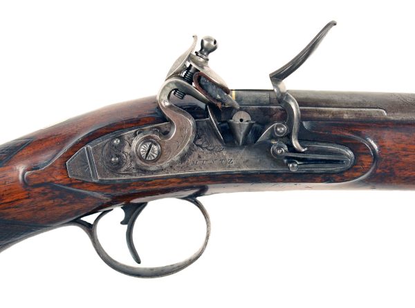 A 16-Bore Flintlock Sporting Gun by Muntz.