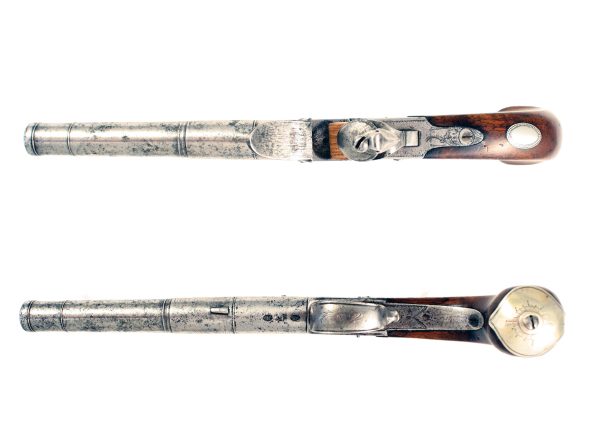 A 18-Bore Flintlock Cannon Barrelled Pistol by Manning - Image 3
