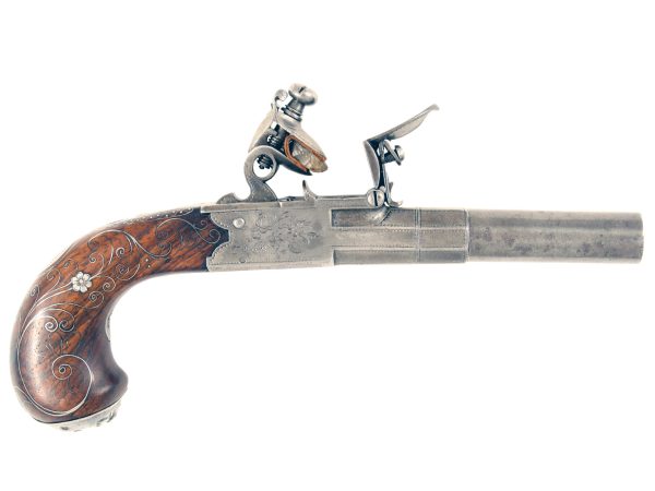 An Unusual Silver Mounted Pocket Pistol