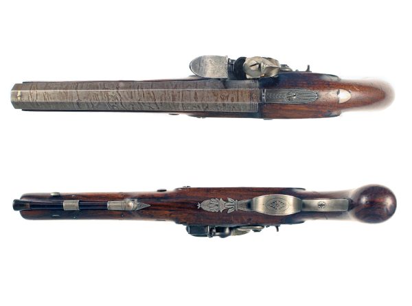A Flintlock Officers Pistol by J&W Richards - Image 3