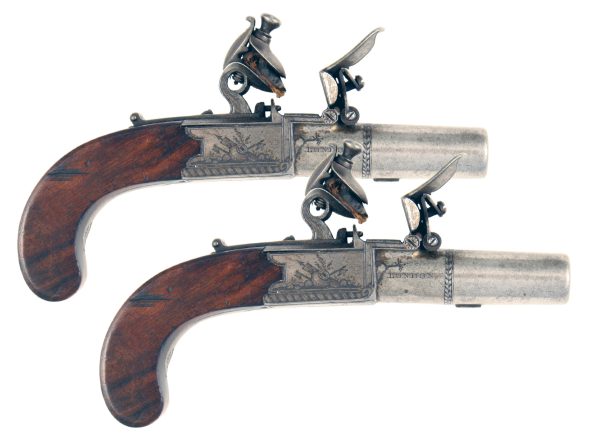 A Fine Pair of Flintlock Pocket Pistols by D.Egg