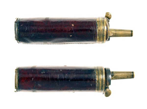 A Red Leather Pistol Flask - Image 2
