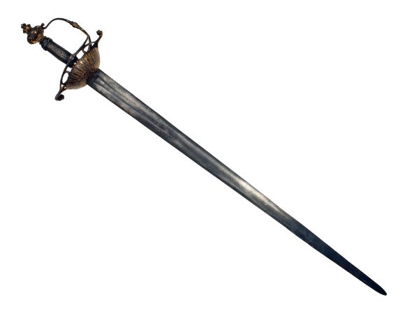 A Fine Gilt Hilted Broadsword, 17th Century. - Image 2