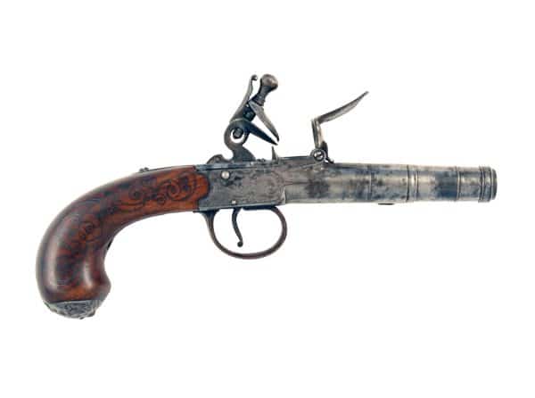 A Silver Inlaid Pocket Pistol - Image 3