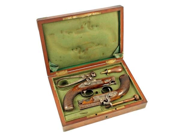 A Pair of Percussion Pistols by Westley Richards