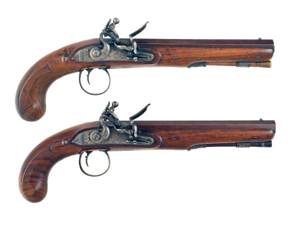 A Crisp Pair of Flintlock Officers Pistols