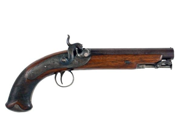 A Percussion Pistol by Calderwood of Dublin