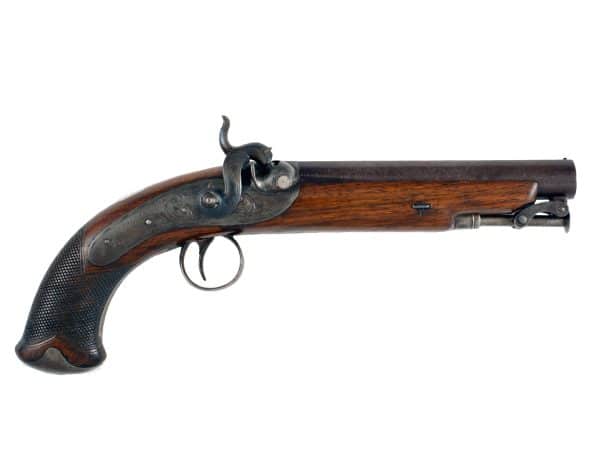 A Percussion Pistol by Calderwood of Dublin