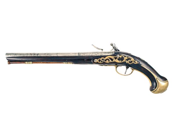 An Early Flintlock Holster Pistol by Wornall. - Image 4