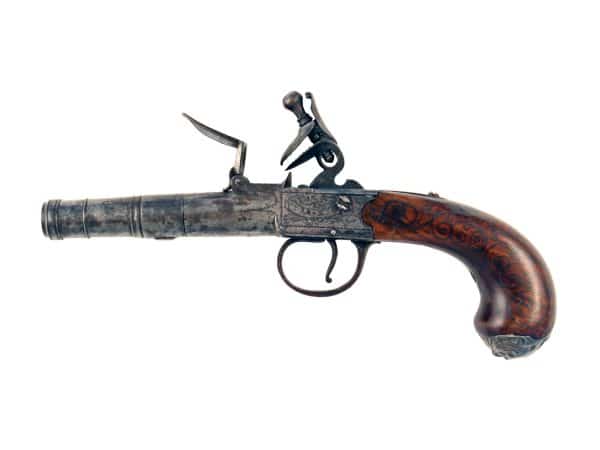 A Silver Inlaid Pocket Pistol