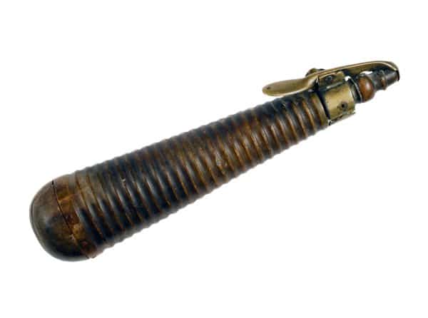 An Early Turned Wood Powder Flask - Image 2