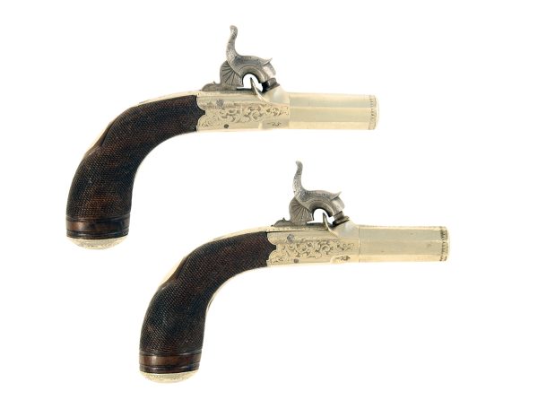 A Pair of Percussion Muff Pistols - Image 4