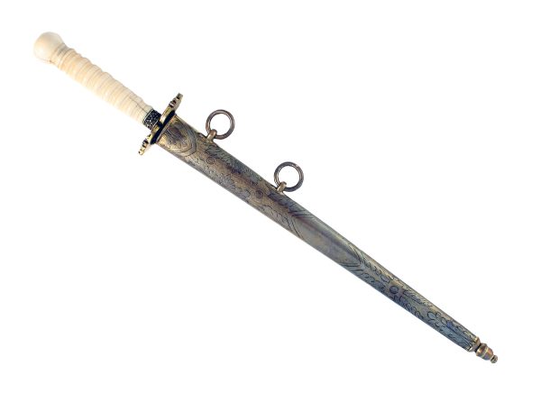 A Fine Blue & Gilt Naval Dirk