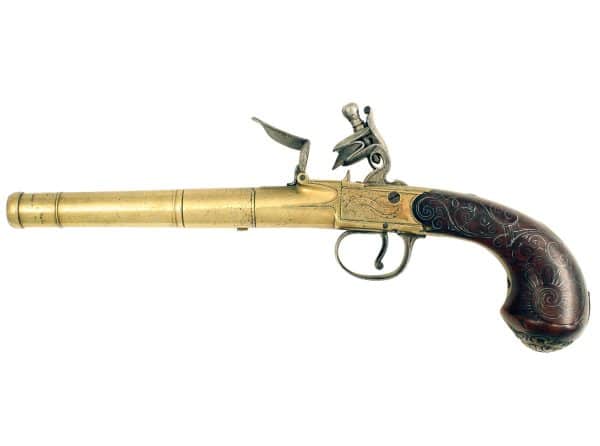An Untouched Silver Mounted Pistol by Bunney - Image 2