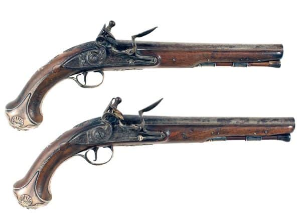 An Untouched Pair of Holster Pistols by Griffin