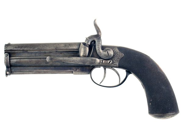 A Double Barrelled Percussion Pistol - Image 2