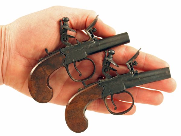 A Very Small Pair of Pistols signed Twigg.