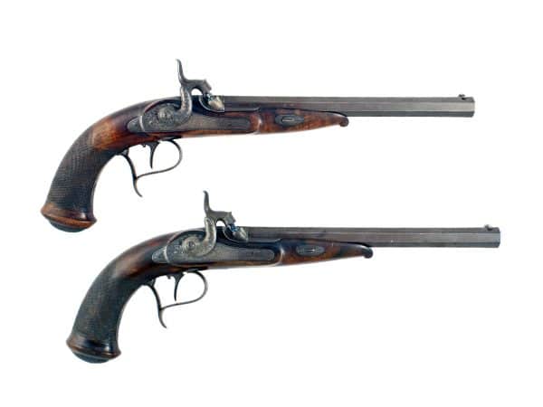 A Pair of Continental Rifled Pistols