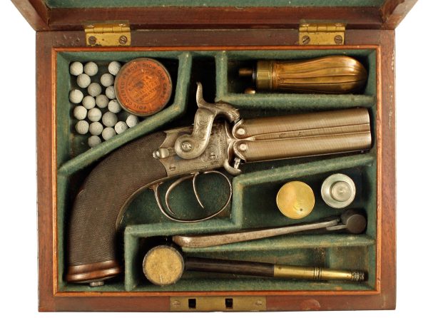 A Rare Cased 4 Barrel Pistol by Lancaster - Image 4