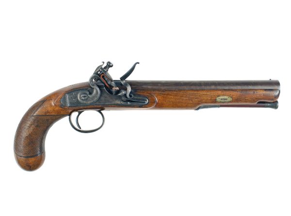 An Interesting Flintlock Officers Pistols by Oates