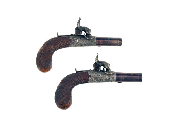 A Cased Pair of Small Percussion Pistols - Image 3